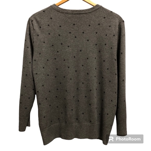 Ladies Charcoal Grey Knit Cardigan Sweater, Sz Med, - Picture 2 of 10